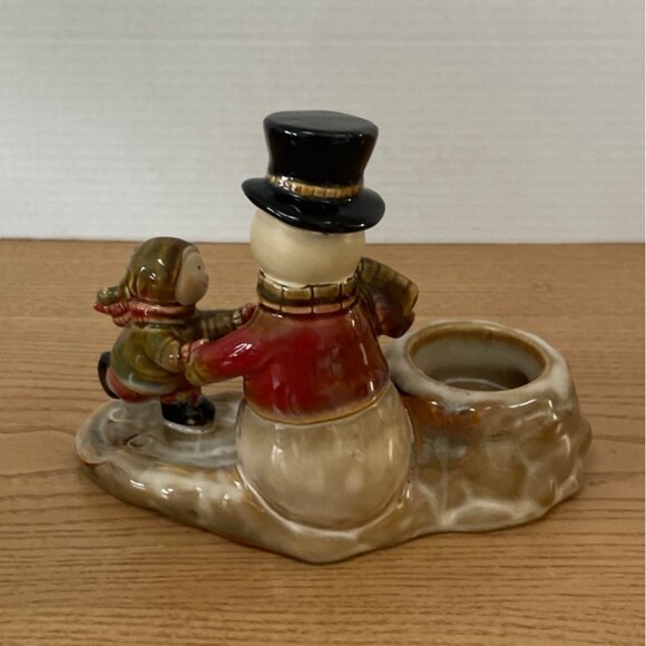 Yankee Candle Votive Tea Light Holder Skating Girl Snowmen Ronnie Walter Holiday - Picture 3 of 10